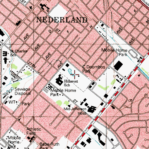 Topographic Map of C Doornbos Park, TX