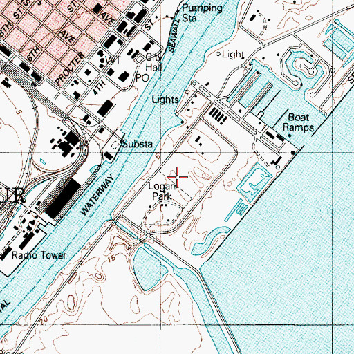 Topographic Map of Logan Park, TX