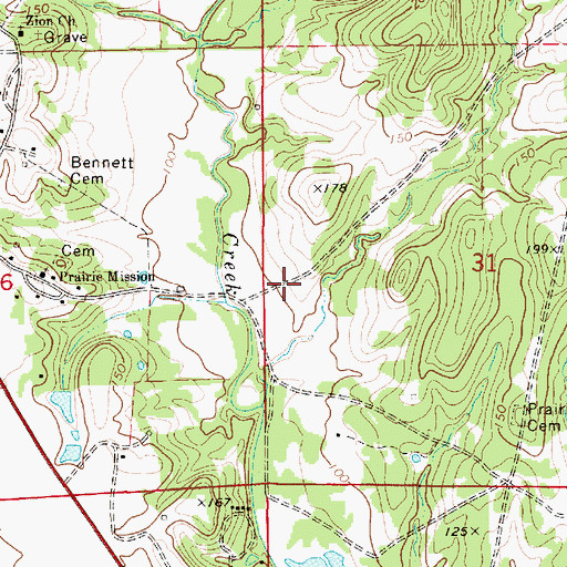 Topographic Map of Alberta Elementary School, AL