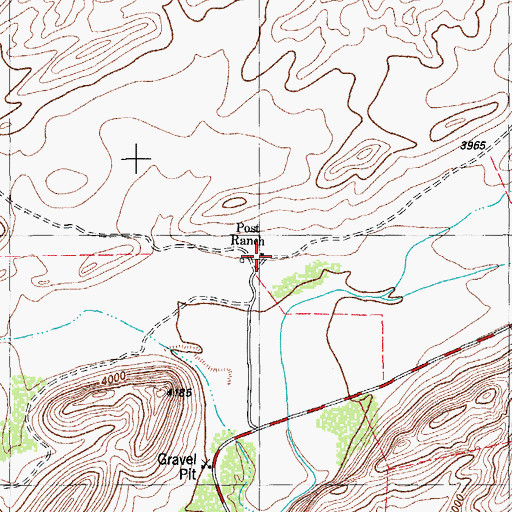 Topographic Map of Fort Pea Colorado (historical), TX