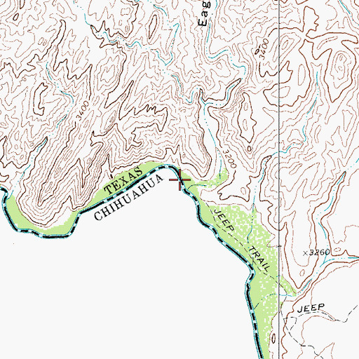 Topographic Map of Eagle Canyon, TX