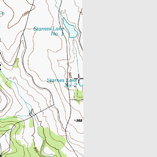 Topographic Map of Starnes Lake Number Two, TX
