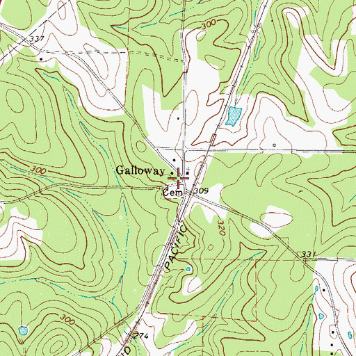 Topographic Map of Bethsaida, TX