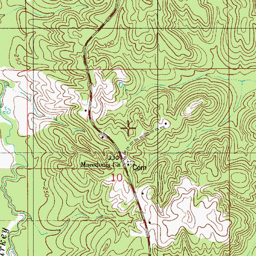 Topographic Map of Awin Church, AL