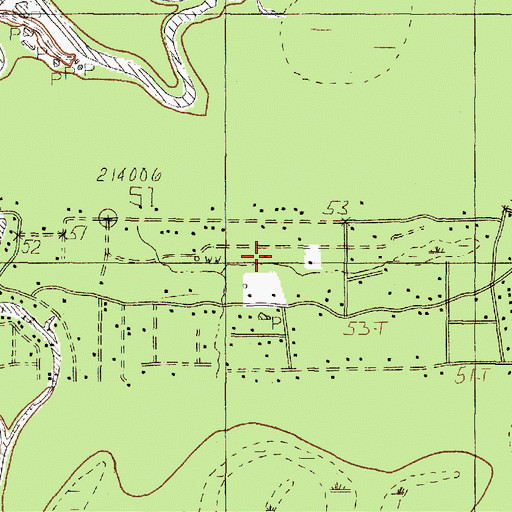 Topographic Map of Sam Houston, TX