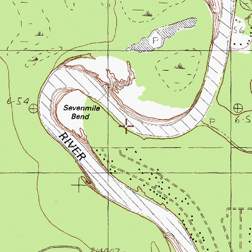 Topographic Map of Trinity River Lake Estates, TX