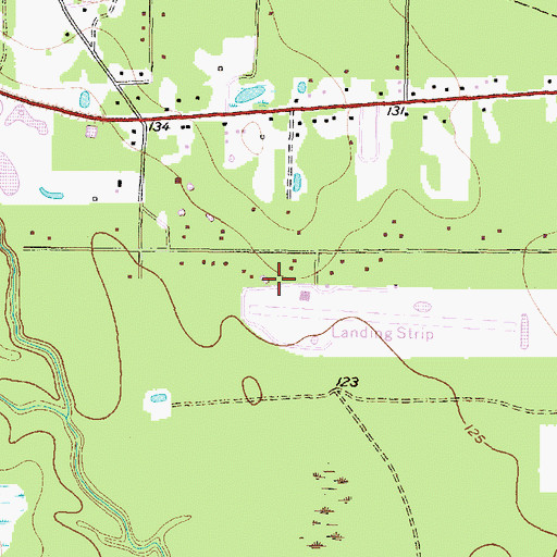 Topographic Map of Ainsworth, TX