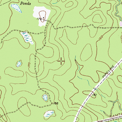 Topographic Map of North Cleveland, TX