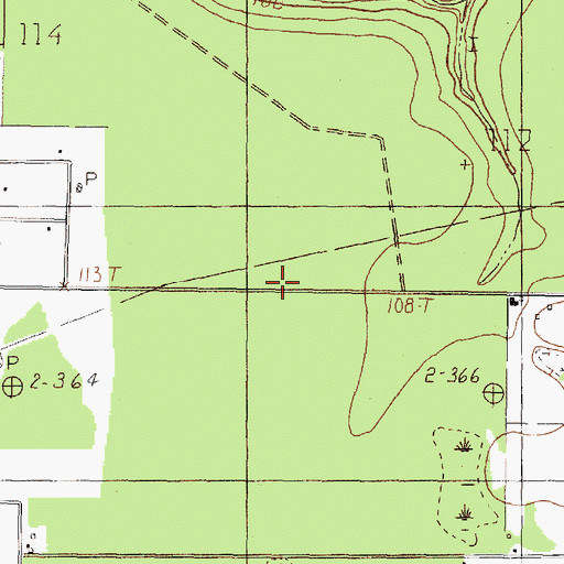Topographic Map of Lums Cemetery, TX