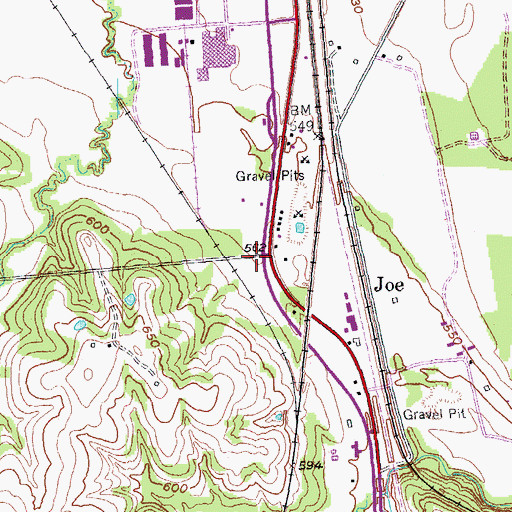 Topographic Map of Warner Junction, TX
