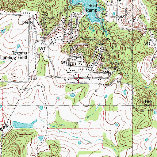 Topographic Map of Cambridge, TX