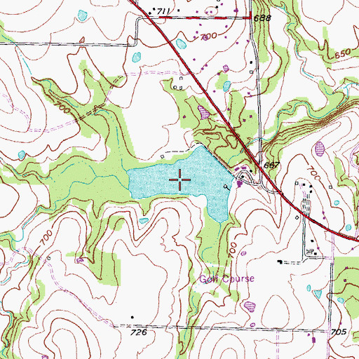 Topographic Map of R and G Club Lake, TX
