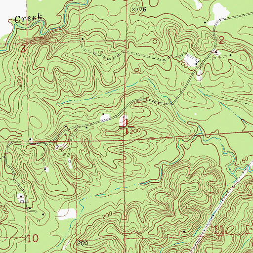 Topographic Map of Baggett School (historical), AL