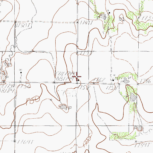 Topographic Map of Crossroads School, TX