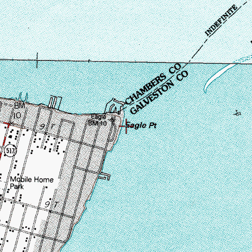 Topographic Map of Eagle Point, TX