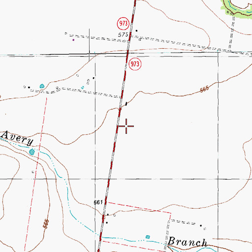 Topographic Map of Rices Crossing School, TX