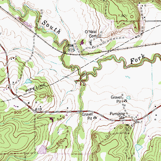 Topographic Map of Rufe Evans Hollow, TX