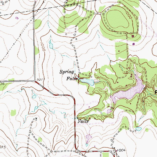 Topographic Map of Spring Falls, TX