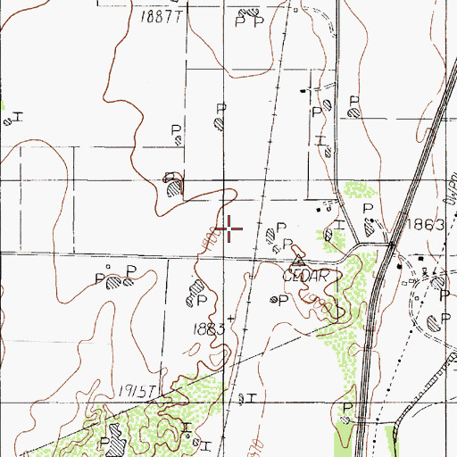 Topographic Map of Abilene Speedway, TX