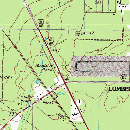 Topographic Map of Ariola Lookout Tower, TX
