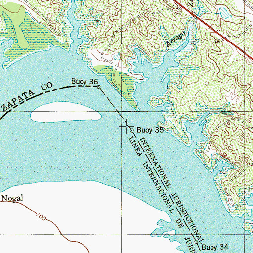 Topographic Map of Buoy 35, TX