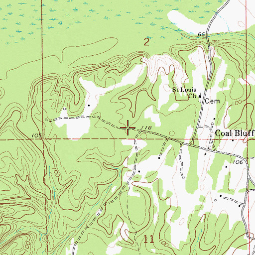 Topographic Map of Bethel Church (historical), AL