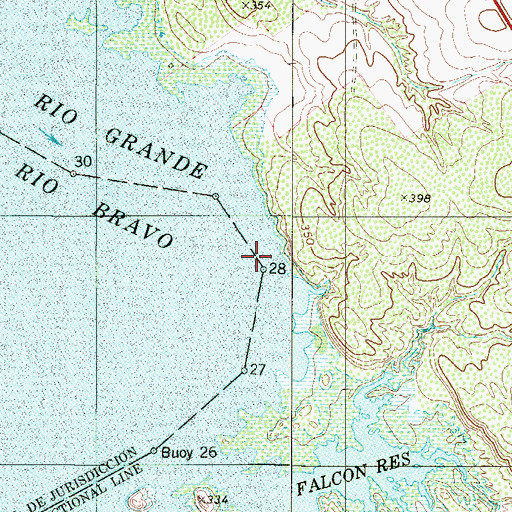 Topographic Map of Buoy Number 28, TX