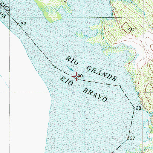 Topographic Map of Buoy Number 30, TX