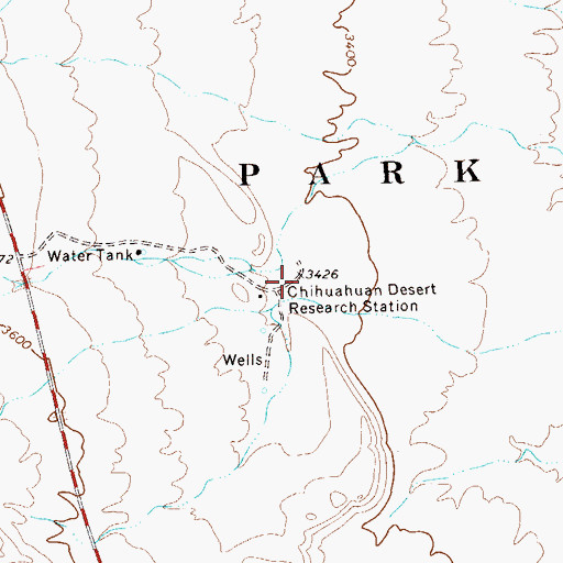 Topographic Map of Chihuahuan Desert Research Station, TX