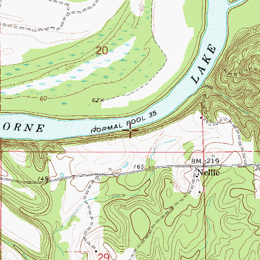 Topographic Map of Black Bluff, AL