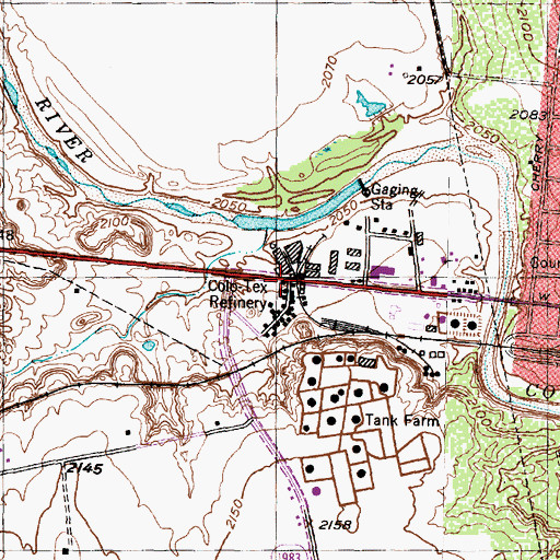 Topographic Map of Col-Tex Refinery (historical), TX