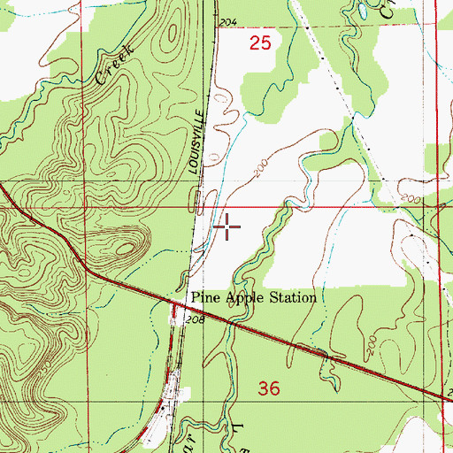 Topographic Map of Black Creek Park, AL