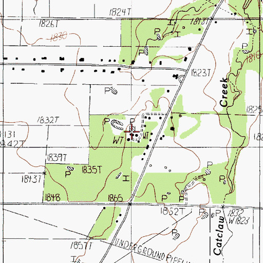 Topographic Map of Lake Abilene Filter Plant, TX