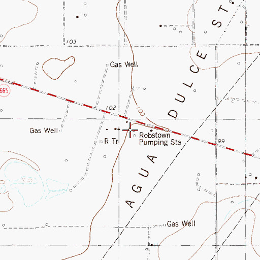 Topographic Map of Robstown Pumping Station, TX
