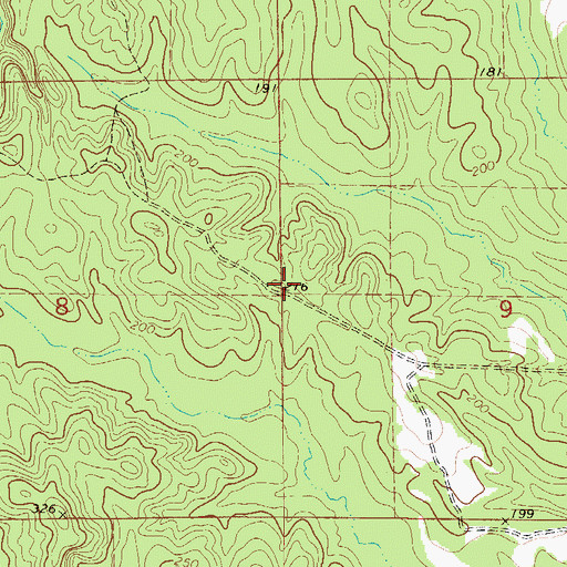 Topographic Map of Center School (historical), AL