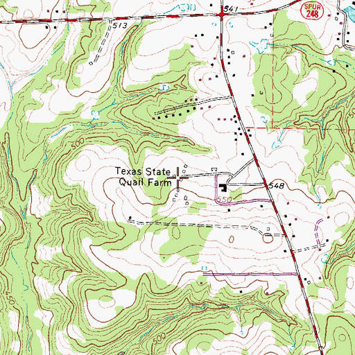 Topographic Map of Texas State Quail Farm, TX
