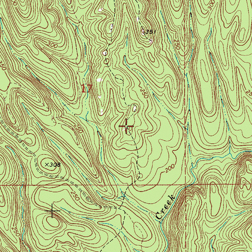 Topographic Map of Chestnut Grove Church (historical), AL