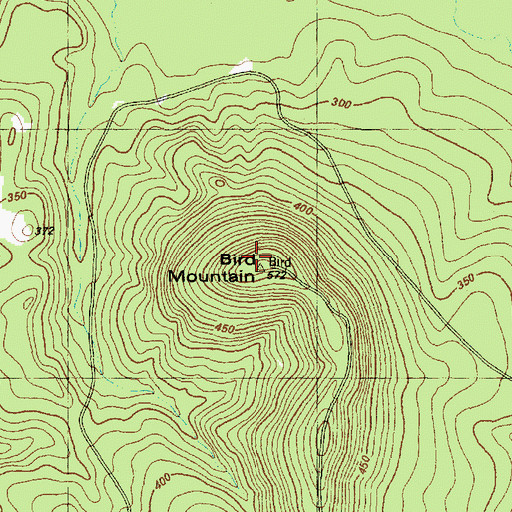 Topographic Map of Bird Mountain Lookout Tower, TX