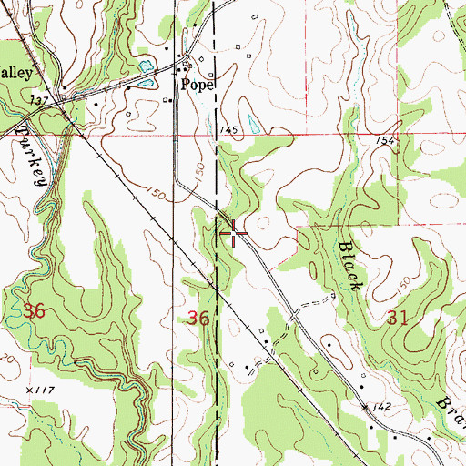 Topographic Map of County Line School (historical), AL