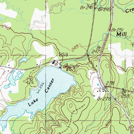 Topographic Map of Center Filtration Plant, TX
