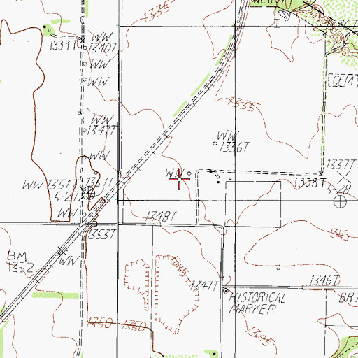 Topographic Map of Crowell Water Supply, TX