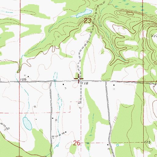 Topographic Map of Coy Normal School (historical), AL