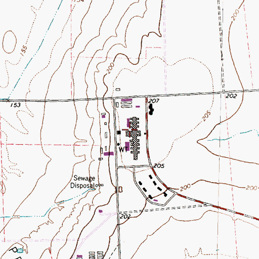 Topographic Map of Texas Department of Criminal Justice Eastham Unit, TX