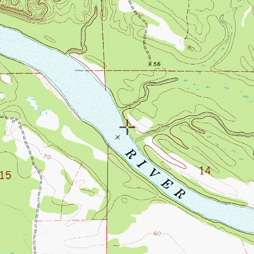 Topographic Map of Deers Wood Yard Landing (historical), AL