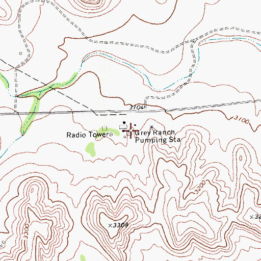 Topographic Map of Grey Ranch Pumping Station, TX