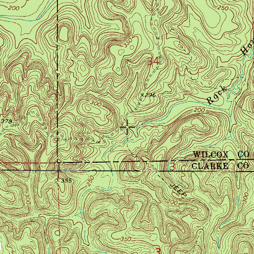 Topographic Map of Double Natural Bridges, AL