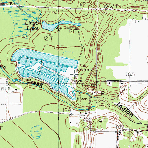Topographic Map of Jasper State Fish Hatchery, TX