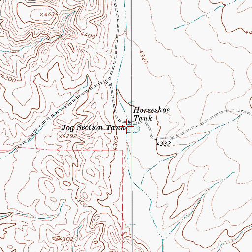 Topographic Map of Jog Section Tank Number 4, TX