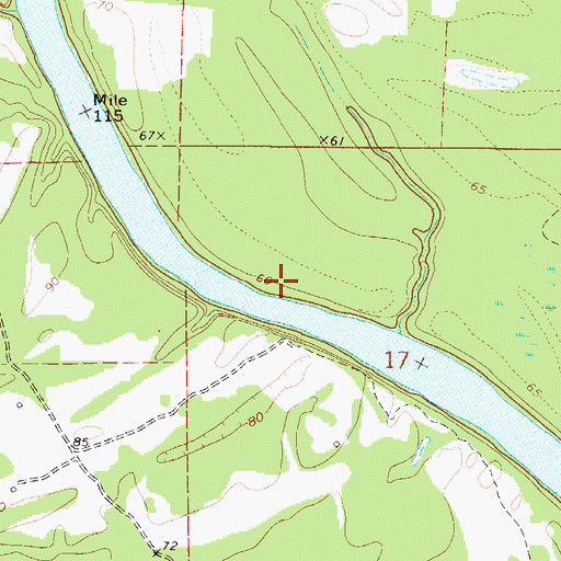 Topographic Map of Ead Ferry Landing, AL