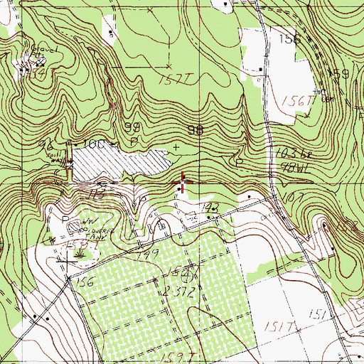 Topographic Map of Magnolia Springs State Nursery, TX
